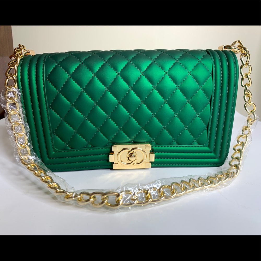 Green Jelly Crossbody Purse